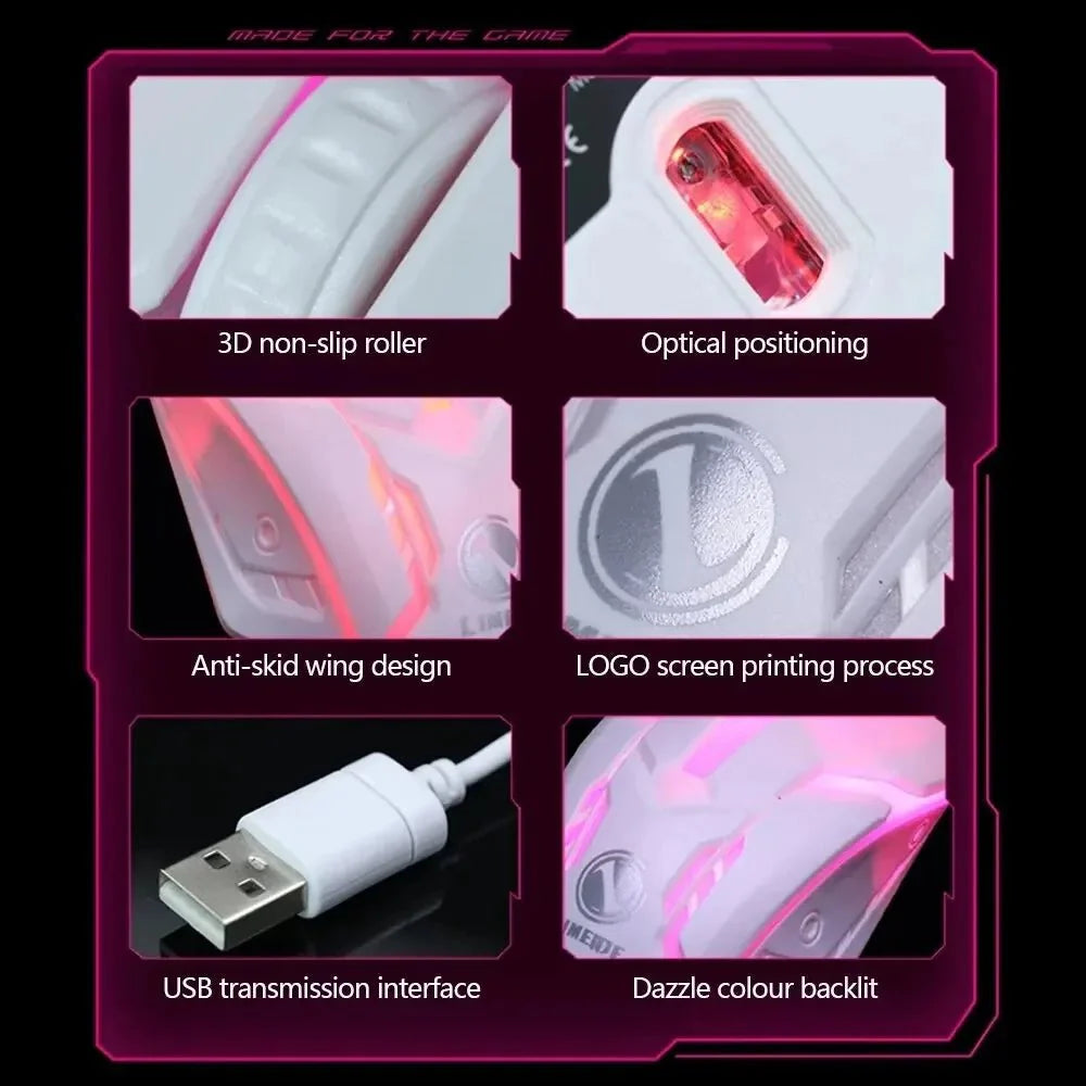 USB Wired RGB Gaming Mouse | Silent E-Sports Office and Laptop Mouse